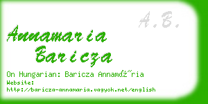 annamaria baricza business card